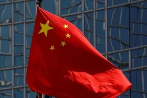 Quốc kỳ Trung Quốc treo ở Bắc Kinh, ngày 29-4-2020.