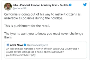 1 TP ở California ra quy định rắn về việc đeo khẩu trang trong không gian kín