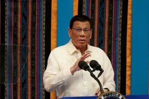 Tổng thống Rodrigo Duterte phát biểu trước Quốc hội Philippines, ngày 22-7-2019. 