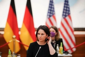 Ngoại trưởng Đức Annalena Baerbock tham dự cuộc họp với Ngoại trưởng Mỹ Antony Blinken tại Berlin, Đức ngày 20-1.