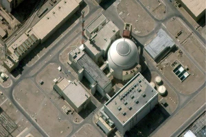 Hình ảnh vệ tinh của nhà máy điện hạt nhân Bushehr ở Iran vào ngày 14-3-2013.