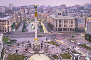 Toàn cảnh thủ đô Kiev, Ukraine.