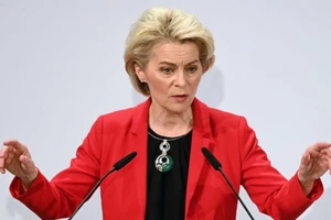 Chủ tịch Ủy ban châu Âu Ursula von der Leyen phát biểu tại Hội nghị An ninh Munich ở Đức, ngày 19-2.