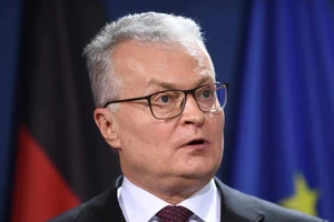 Tổng thống Lithuania Gitanas Nauseda phát biểu tại Berlin, Đức, ngày 10-2.