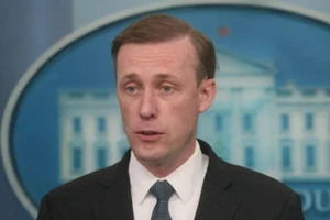 Cố vấn An ninh Quốc gia Mỹ Jake Sullivan nói chuyện với giới truyền thông tại Nhà Trắng vào ngày 22-3.