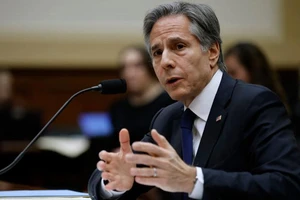 Ngoại trưởng Mỹ Antony Blinken trong phiên điều trần trước Ủy ban Đối ngoại Hạ viện vào ngày 28-4.