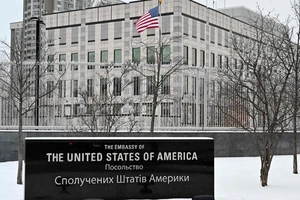 Đại sứ quán Mỹ tại thủ đô Kiev, Ukraine.