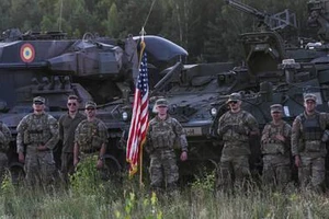 Lính Mỹ có mặt ở thị trấn Orzysz, Ba Lan.