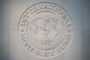 Logo Quỹ Tiền tệ Quốc tế IMF. 
