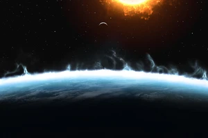 Hình mô phỏng tầng ozone của trái đất.