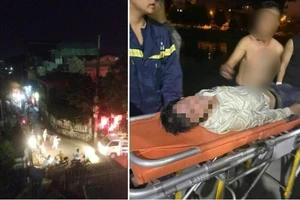 Cảnh sát cứu kịp nam thanh niên nghi nhảy cầu vì say rượu