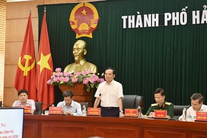 Phó Thủ tướng Trần Lưu Quang phát biểu kết luận hội nghị. Ảnh: ANH VŨ