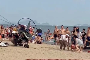 Xử phạt công ty tổ chức dù lượn gắn động cơ va chạm vào du khách trên bãi biển