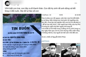 Nghẹn lòng những dòng chia tay viết cho chiến sỹ cứu hỏa hy sinh ở tuổi 19