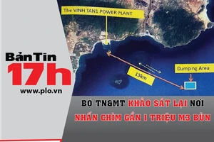Bộ TN&MT khảo sát lại nơi nhấn chìm gần 1 triệu m3 bùn 