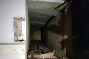 Lối vào căn hầm bí mật của trùm ma túy thứ 2 ở Lóng Luông