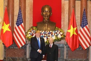 Lễ đón Tổng thống Mỹ Donald Trump tại Phủ Chủ tịch