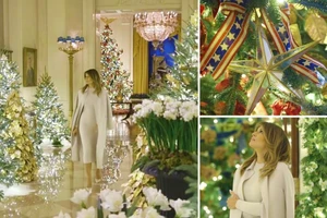 Vẻ đẹp lộng lẫy của Nhà Trắng chuẩn bị đón mừng Giáng sinh