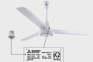 Cảnh báo nguy cơ mất an toàn từ quạt trần Mitsubishi 