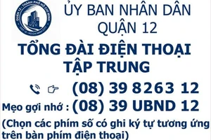 Thông tin quan trọng với người dân quận 12, TP.HCM 