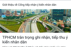TP.HCM lập fanpage cổng tiếp nhận ý kiến nhân dân