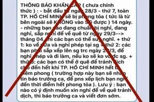 Xác định 10 tài khoản lan truyền sai tin phong tỏa toàn TP.HCM