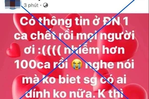 Một người ở quận 7 bị phạt vì đưa tin sai về dịch COVID-19