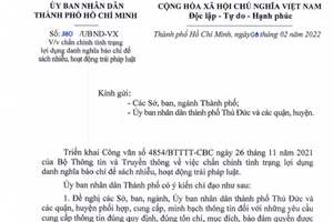 TP.HCM chấn chỉnh tình trạng lợi dụng danh nghĩa báo chí để sách nhiễu