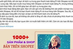 Nở rộ dịch vụ thanh toán bằng Pi khi mua hàng trên Shopee 