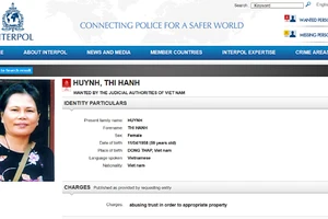 Truy bắt bằng được người phụ nữ có lệnh truy nã đỏ