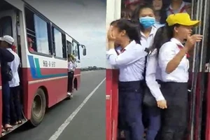 Xe để học sinh đu bám ngoài cửa ở Bình Thuân là buýt chở 'lụi'
