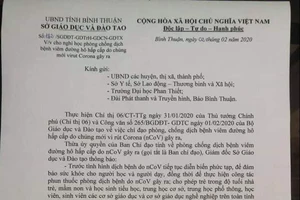 Học sinh các cấp ở Bình Thuận tạm nghỉ 1 tuần