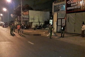 Hiện trường vụ việc trên đường Trần Hưng Đạo. Ảnh BPN