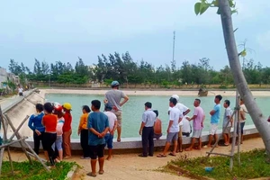 Hồ nước nơi xảy ra vụ việc thương tâm.