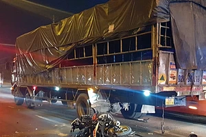  Liên tiếp xảy ra chết người do xe máy tông vào xe tải ở Bình Thuận