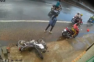 Hiện trường vụ tai nạn.