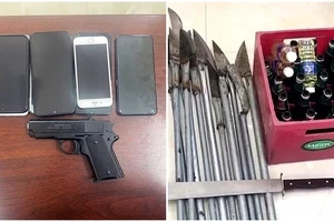 Cảnh sát ngăn kịp 2 nhóm chuẩn bị hỗn chiến bằng súng, dao, bom xăng 