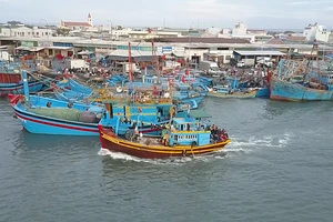 Một góc cảng cá La Gi.