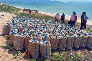 Hàng trăm bao đá cuội bị trộm ở Bình Thuận là đá ở bãi Trọ