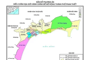 Bình Thuận sẽ sáp nhập 4 xã và 1 thị trấn của hai huyện vào TP Phan Thiết