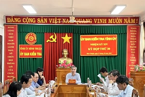 Bình Thuận thông báo Kỳ họp mới nhất của Ủy ban Kiểm tra Tỉnh ủy