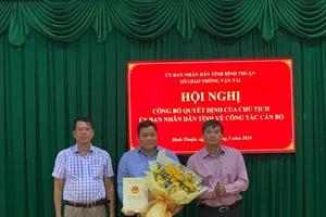 Bổ nhiệm Chánh Thanh tra giữ chức Phó Giám đốc Sở GTVT Bình Thuận