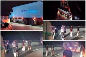 Kẹt xe cao tốc Vĩnh Hảo - Phan Thiết, hành khách đứng hát chờ thông xe