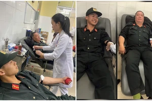 Hai Cảnh sát cơ động hiến máu cứu sống cô gái 19 tuổi