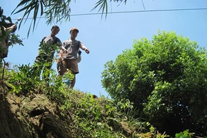 Đu cáp treo qua sông, một người tử nạn