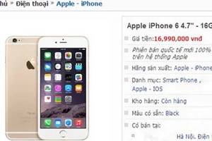 iPhone 6 'xách tay' 16 GB giảm giá hơn 1 triệu đồng