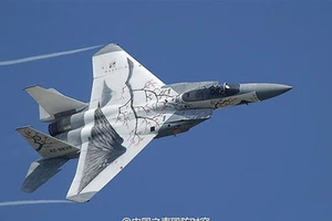 Tiêm kích F-15J sơn màu hoa anh đào tuyệt đẹp
