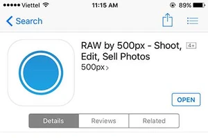 Ứng dụng cho phép người dùng kiếm tiền từ ảnh chụp