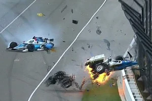 May mắn thoát chết sau tai nạn kinh dị trên đường đua