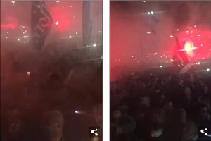 Hi hữu: CĐV Juventus và Napoli lao vào… ôm nhau thắm thiết